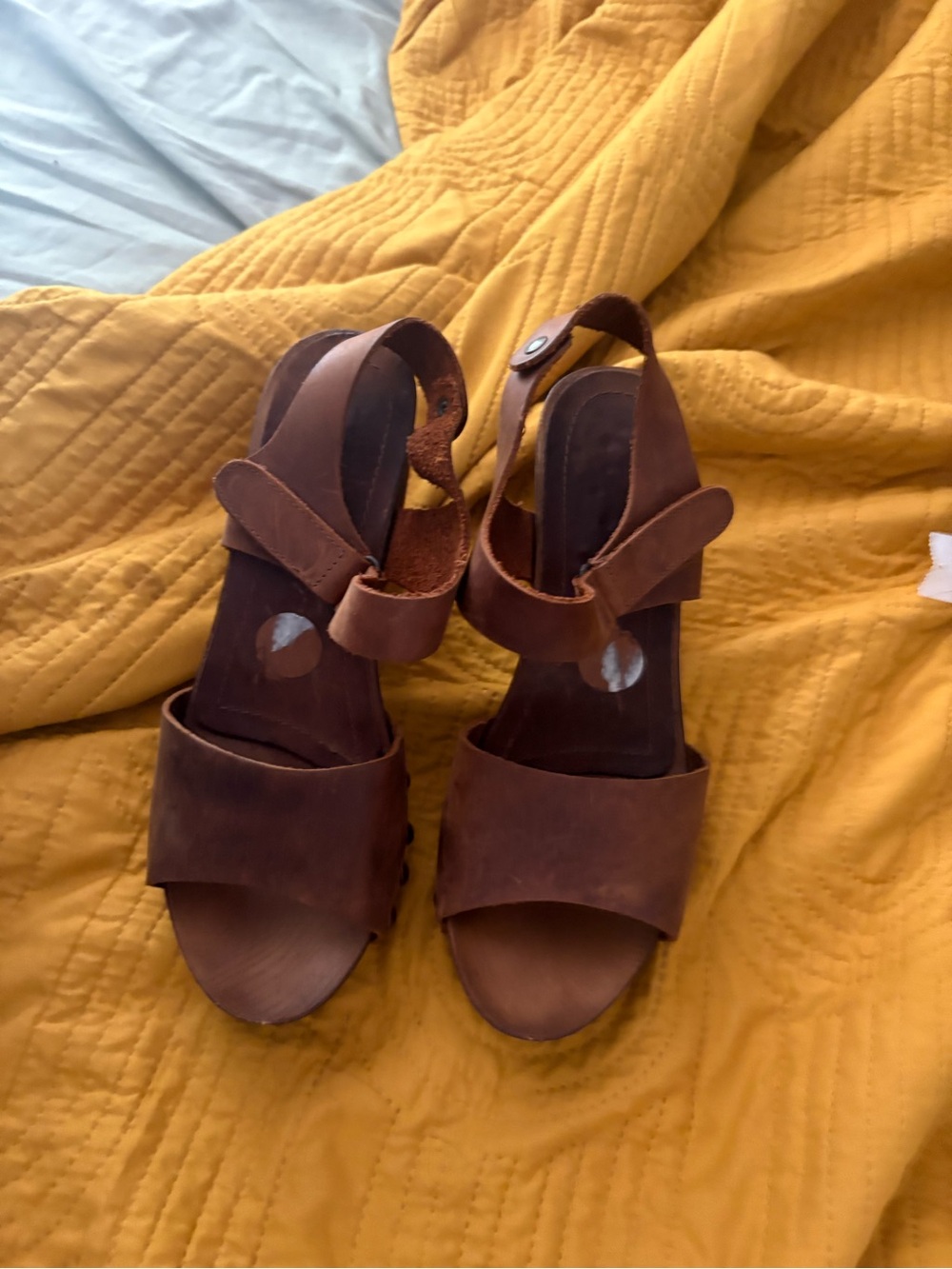 A. Giannetti Brown Leather Slingback Heeled Sandals